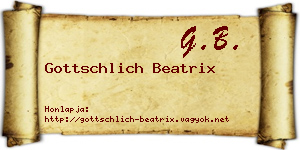 Gottschlich Beatrix névjegykártya